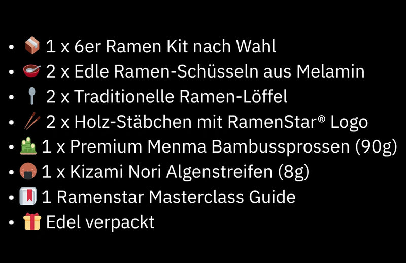 Ramen Set Ultimate Upgrade – 6er Box, Schüsseln & Toppings