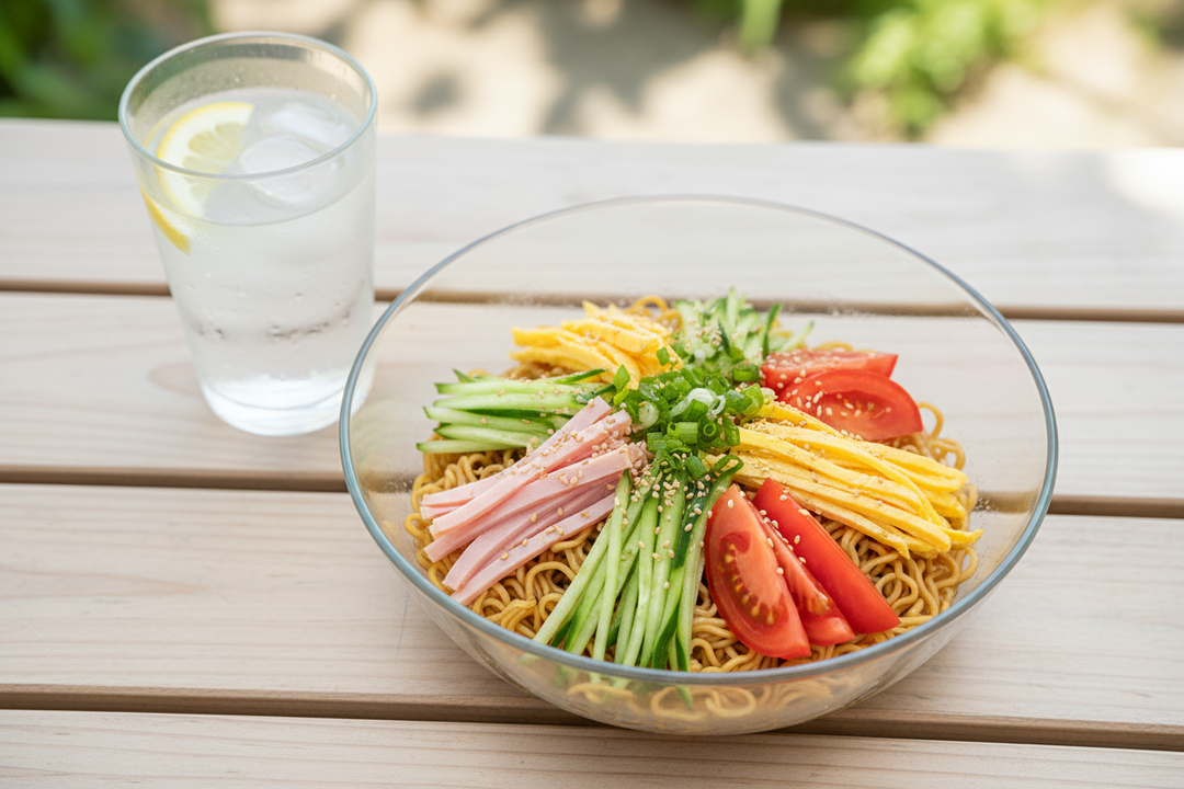 hiyashi chuuka ramen im sommer